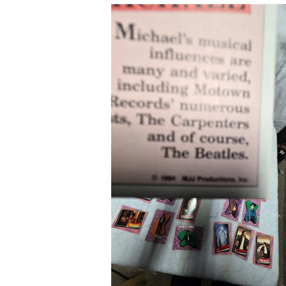 Vintage 1984 Michael Jackson Trading Cards & Stickers Lot Thriller Era Topps MJJ
